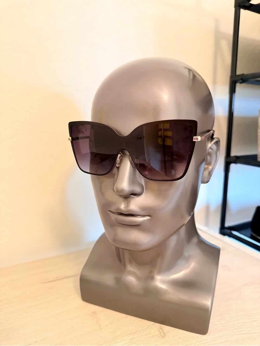 Gold Frame Gradient Brown Cat Eye Sunglasses - Women